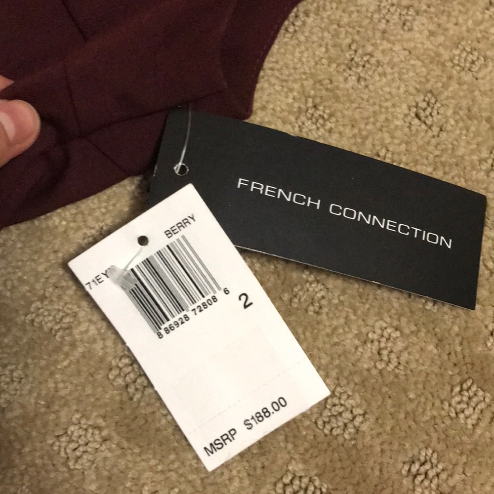 French Connection burgundy dress. Size:2 - Picture 4 of 7
